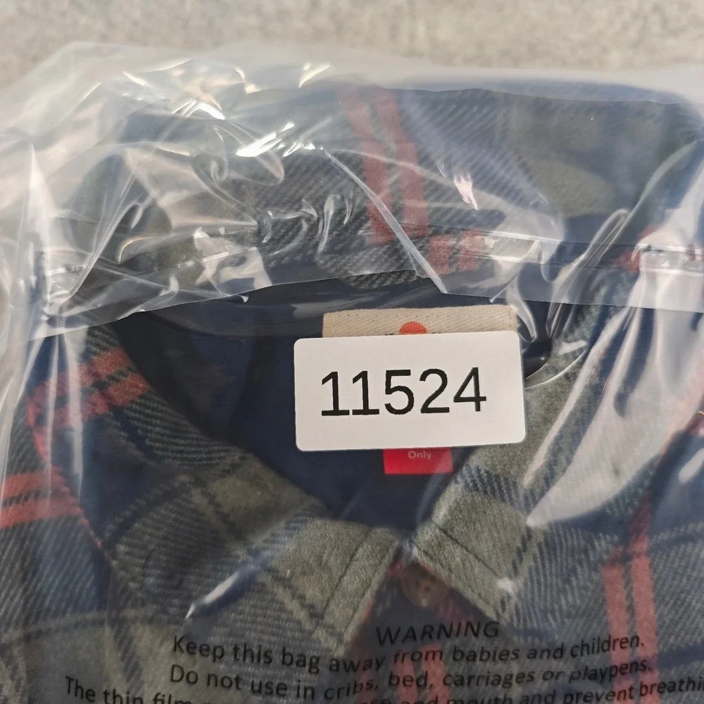 Marine Layer‎ Shirt Mens Large Flannel Blue Red Plaid Long Sleeve Button Up